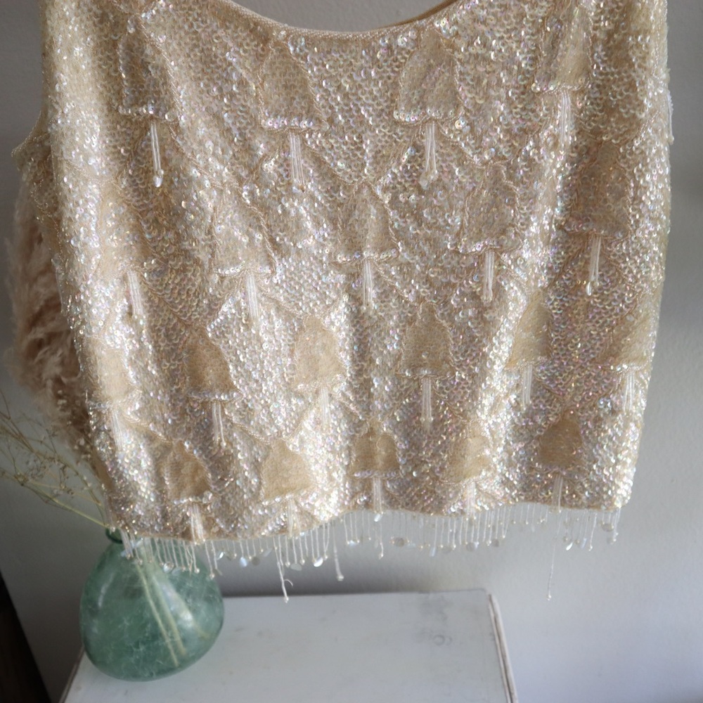 Vintage Belle Jacob beaded and sequin tank top - Picture 4 of 15